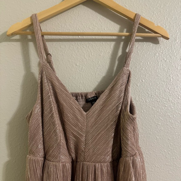 Torrid Blush Tea Length Sleeveless Dress - Picture 5 of 13